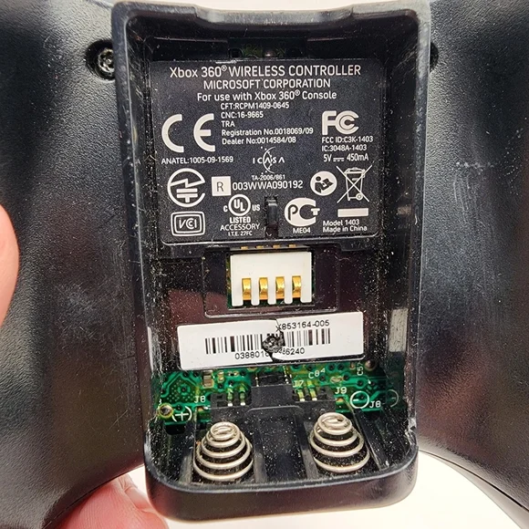 Microsoft Xbox 360 BLACK Wireless Controller Model 1403 OEM - Picture 4 of 4